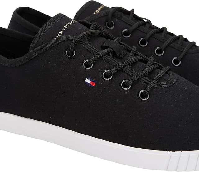 Thumbnail 6 de Tommy Hilfiger Sneakers Mujer Canvas Lace Up 👟 Negra, 38