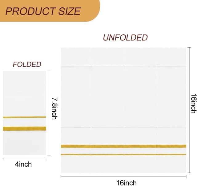 Detalle 2 de VANHEON 50 Pack Linen Napkins with Pocket