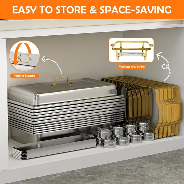 Thumbnail 4 de ALSO GO Chafing Dish 9QT 4 Pack 🍽️