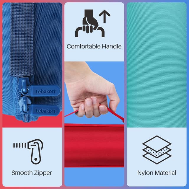 Detalle de Lebakort Hart Reise Schutz Hülle für JBL Flip 7/6/5/4 (Armeegrün) – wasserdichtes Etui mit Reißverschluss