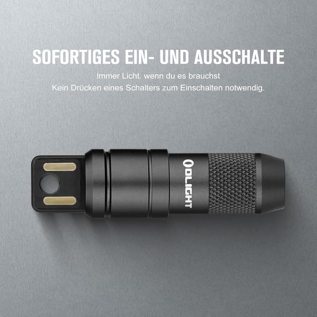 Detalle de OLIGHT iMini 2 Mini LED – USB-wiederaufladbare Schlüsselbund-Taschenlampe mit Magnetbasis