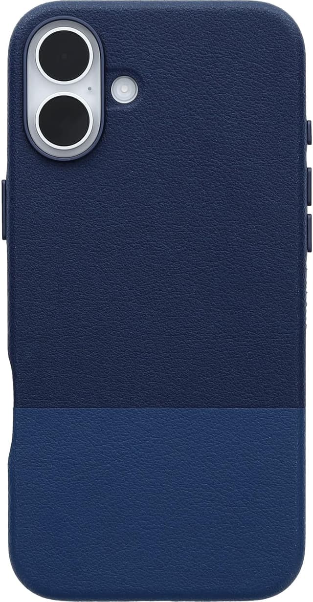 Detalle de OtterBox Leather Alternative Slim MagSafe per iPhone 16 Plus (Azure Oasis) – custodia sottile antiurto
