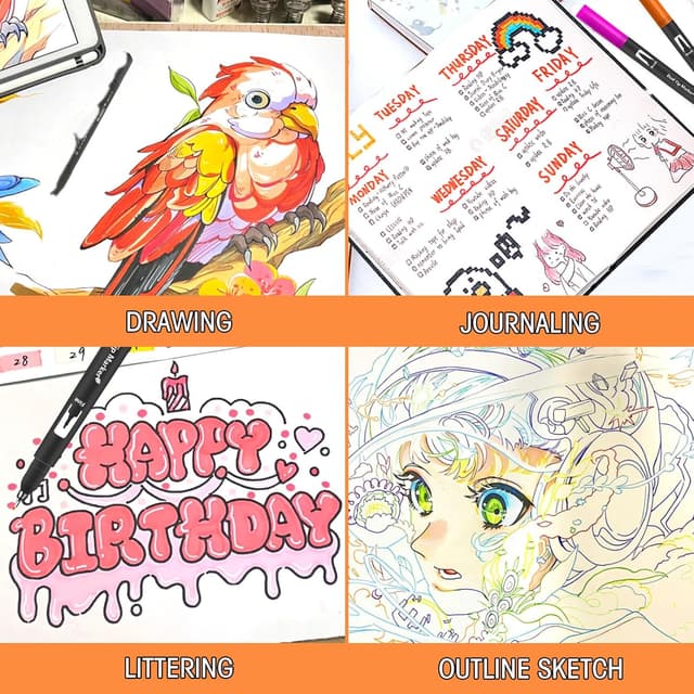 Thumbnail 7 de Gunsamg 80 Rotuladores Lettering 🎨 Punta Pincel