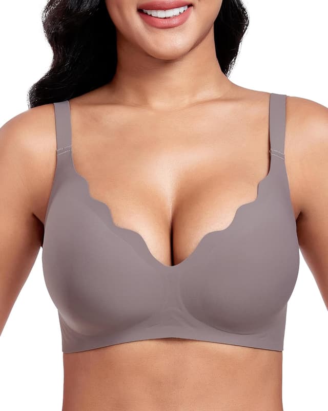 Thumbnail 6 de Vinfact Women’s Plunge V Floral Non Wired Push Up Padded Everyday Bra