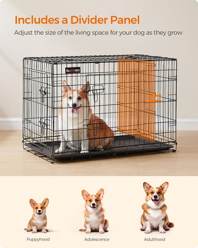 Thumbnail 2 de Feandrea PPD36BK Gabbia per Cani L 92,5×57,5×64 cm