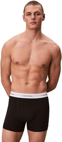 Detalle de Calvin Klein calzoncillos bóxer hombre Pack de 3 Cotton Stretch Trunks negros (XL)