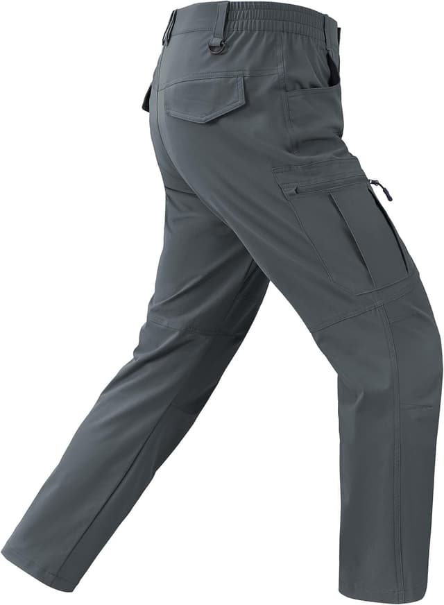 Thumbnail 6 de Mens Waterproof Hiking Pants Cargo Work Pants with 6 Pockets (Lightweight Nylon Quick-Dry)