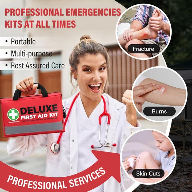 Thumbnail 1 de SuccorWare 380-Piece Deluxe First Aid Kit