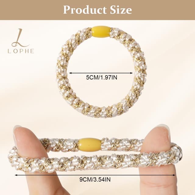 Detalle de LOPHE 10 elastici per capelli senza metallo Maillard/Blue Fantasy