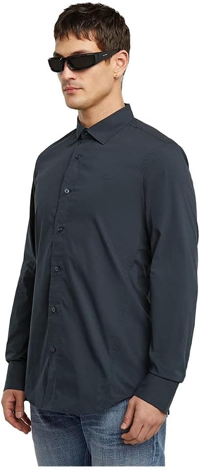 Detalle 2 de G-Star Herren Uniform Slim Shirt mit Hemdkragen, Knopfleiste und verstellbaren Manschetten