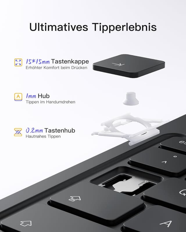 Thumbnail 6 de Inateck iPad 10 Hülle mit Tastatur 0,7 cm