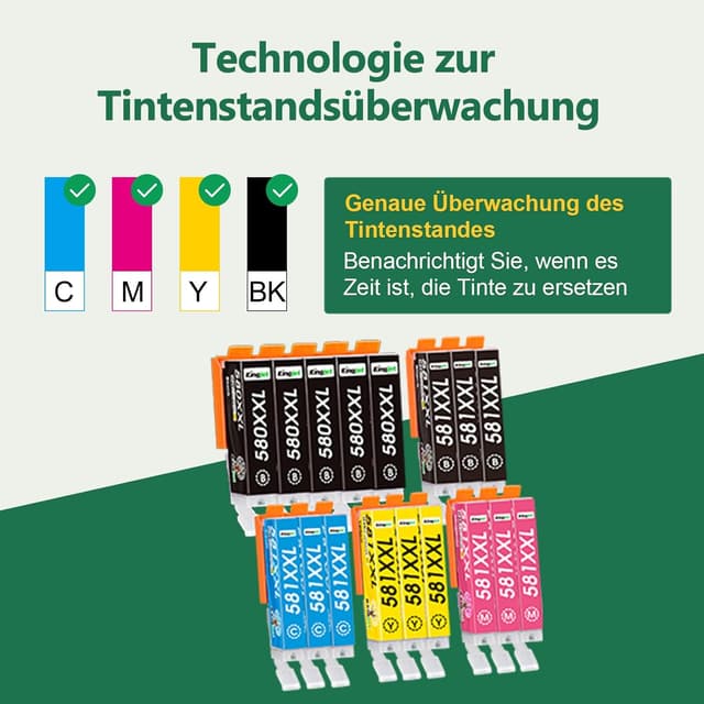 Thumbnail 3 de PGI 580 CLI 581 XXL kompatible Canon Patronen