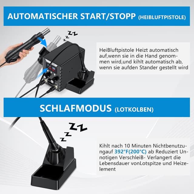 Detalle 2 de Lötstation Heißluft Lötkolben-Set 60 W