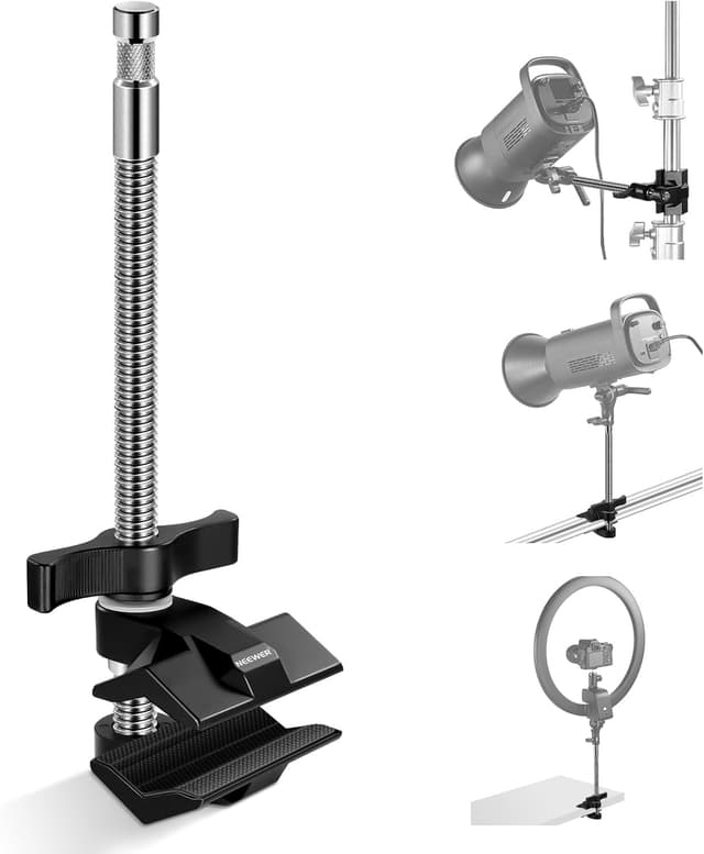 Detalle de NEEWER 9" End Jaw Grip with 5/8" Stud (UA041) for C Stand and tubular mounts