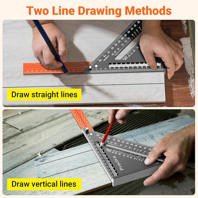 Detalle de Preciva Zimmermannswinkel Dreieck Winkelmesser 310 mm