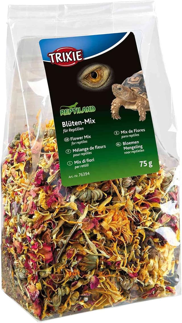 Detalle de Trixie Flower Mix Reptiles Food 75 g : mélange végétal pour compléter l’alimentation