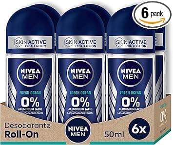 Detalle de NIVEA MEN Fresh Ocean Deo Roll-On, 6x50ml, protección 48h 🌊