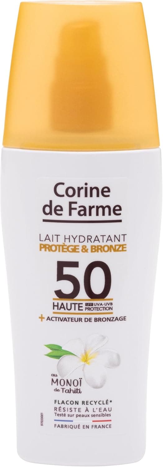 Detalle de Corine de Farme Lait Hydratant Protect & Bronze SPF50 — lait solaire au monoï de Tahiti