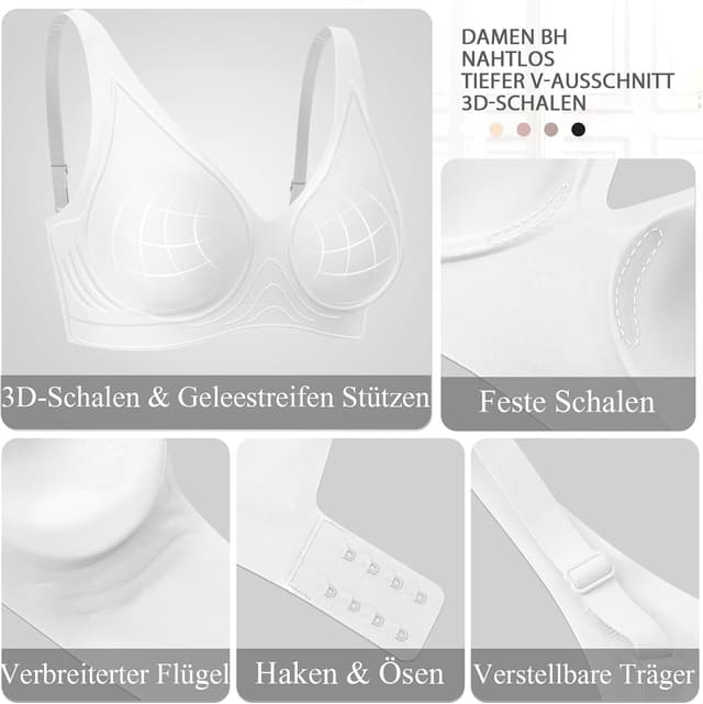 Detalle de Ganado Tiefem V-Ausschnitt BH nahtlos