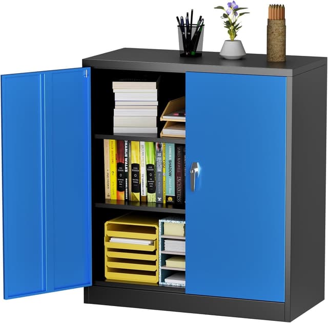 Detalle de SUPEER Metal Storage Cabinet with Locking Doors