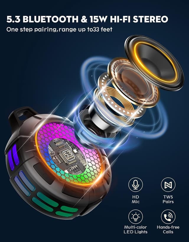 Detalle 2 de Ortizan Bluetooth-Duschlautsprecher 15W