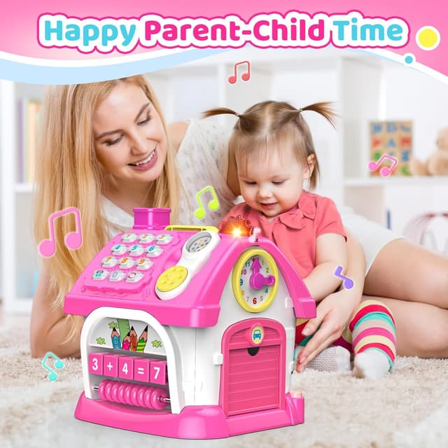 Detalle 1 de Montessori 6-in-1 Activity House for 1–2 Year Old Girls 📼