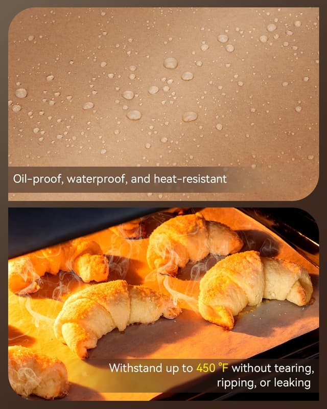 Detalle 1 de Parchment Paper Sheets 100pcs 🧁