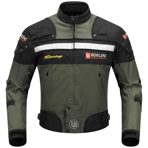 Imagen de BORLENI Giacca da moto tutte le stagioni con protezioni CE XL en OfertitasTOP