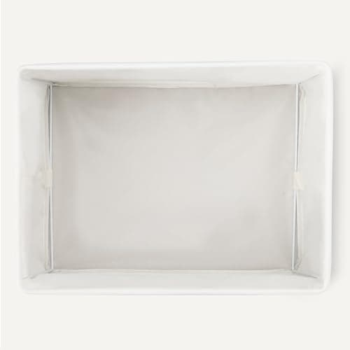 Detalle 2 de Amazon Basics Cajas plegables con asas de cuero, grande (3) 🏷