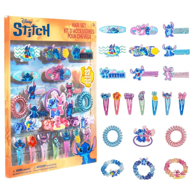 Detalle de Townley Girl Stitch Hair Accessory Set for Girls (22-Piece Clips, Ties, and Scrunchies)