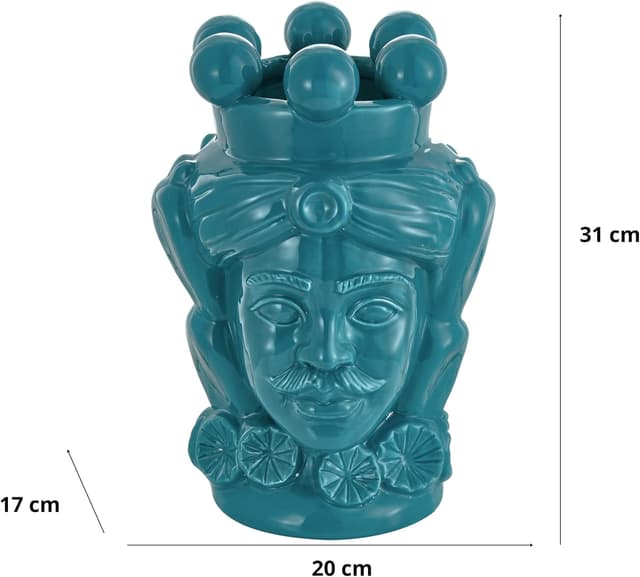 Detalle 2 de Baroni Home Testa di Moro vaso 20x17x31 cm