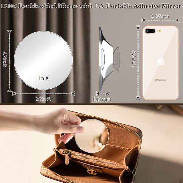 Thumbnail 4 de VESAUR Upgraded 11" Lighted Vanity Mirror 15X 💄