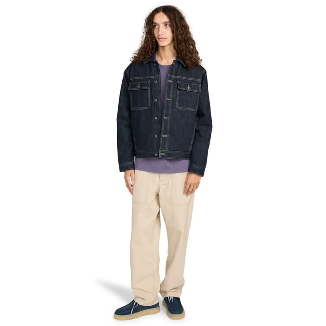 Detalle de Element Chaqueta de hombre Trucker Denim de algodón