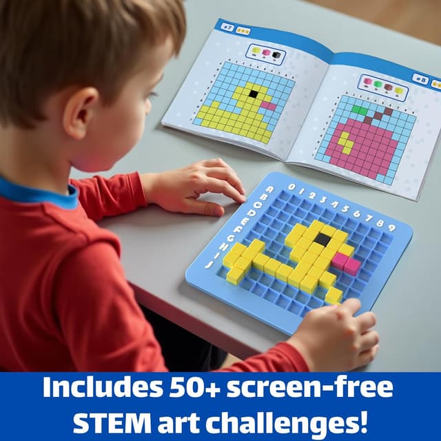 Detalle 2 de STEM Toys Pixel Art Kit for Kids (Ages 5–12) — Brain Teasers STEM Activities Medium