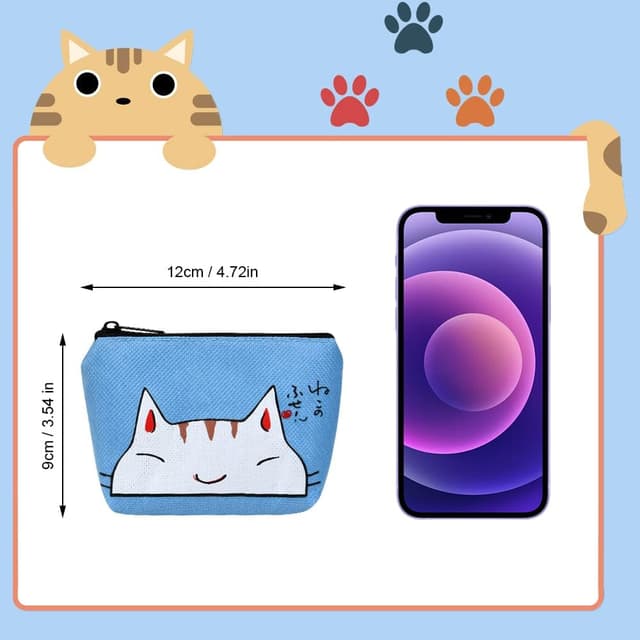 Detalle 2 de Porte monnaie mini en toile 12 x 9 cm