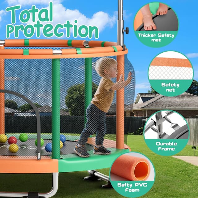 Detalle 2 de FitinOne 55-Inch Toddler Trampoline