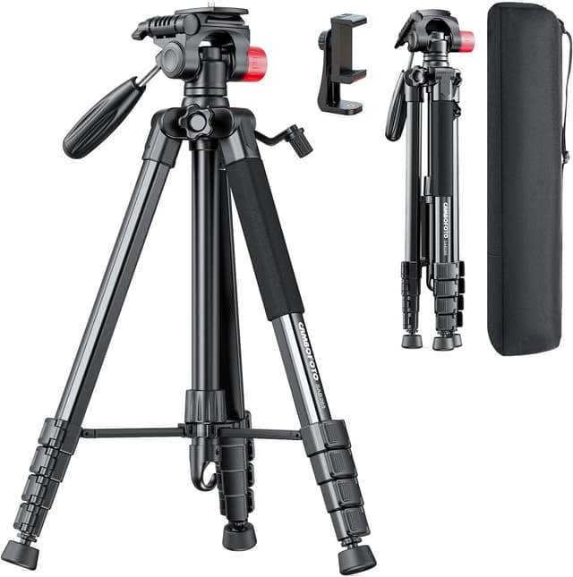 Thumbnail 6 de CAMBOFOTO 74" Camera Tripod lightweight aluminium tripod stand