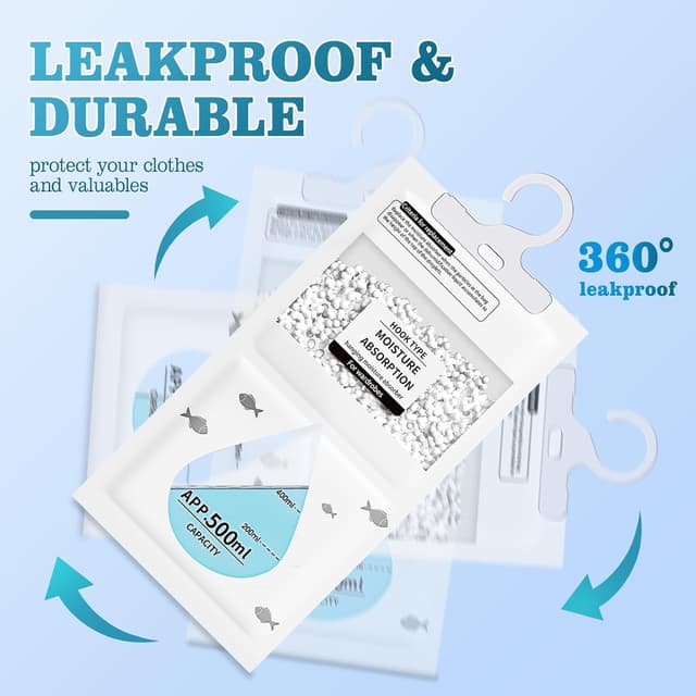 Thumbnail 2 de UHOUSEST 6 Pack Wardrobe Dehumidifier Hanging Bags