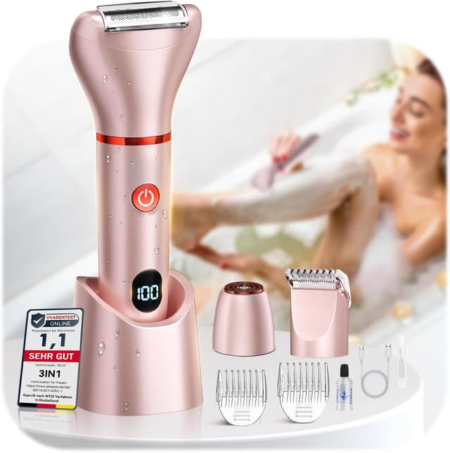 Detalle de Intimrasierer Für Frauen 2026 3 Aufsätze