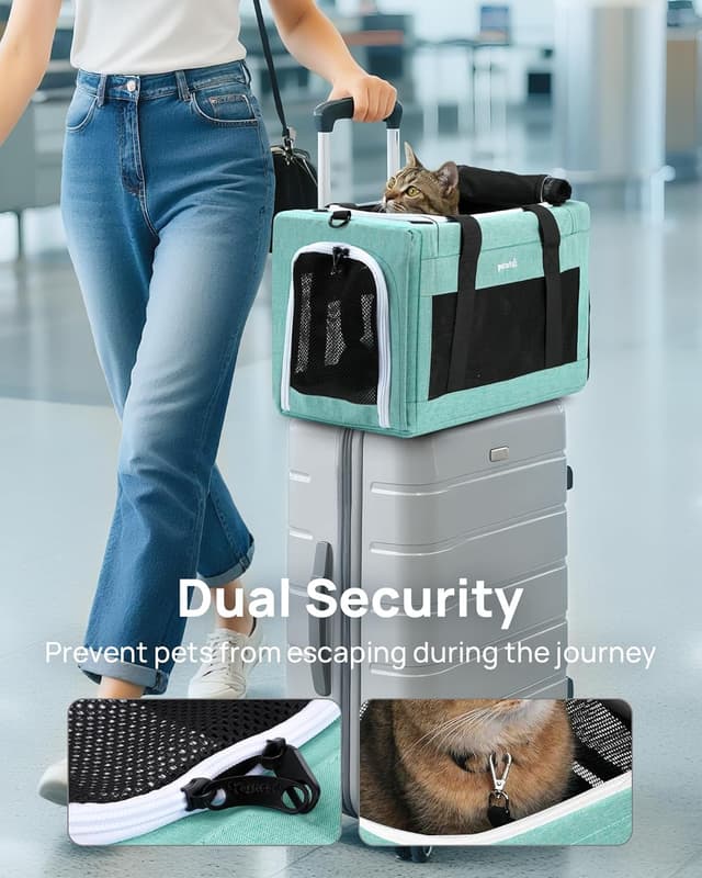 Detalle 2 de Pecute Sac de Transport pour Chat 44×30×23 cm