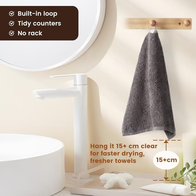 Detalle de SEMAXE 100% Cotton Washcloths 12-Pack (13 x 13 Inch) — Soft, Super Absorbent, Quick-Dry Face Towels