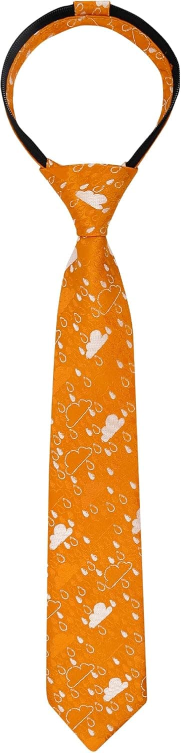 Detalle 1 de Alizeal Boys Zipper Novelty Tie – Pre-tied Skinny Kids Neck Tie for School, Prom & Party