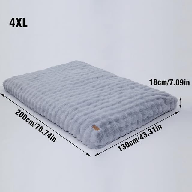 Detalle 2 de BingoPaw Human Dog Bed 4XL – Hundebett für Menschen, 200x130x18 cm, grau