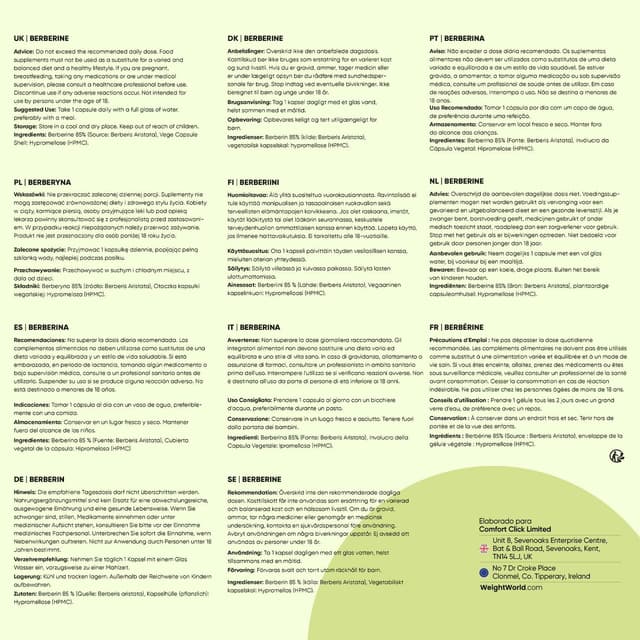 Thumbnail 5 de Berberina 500mg - Suplemento Keto Vegano 🌱 120 Cápsulas