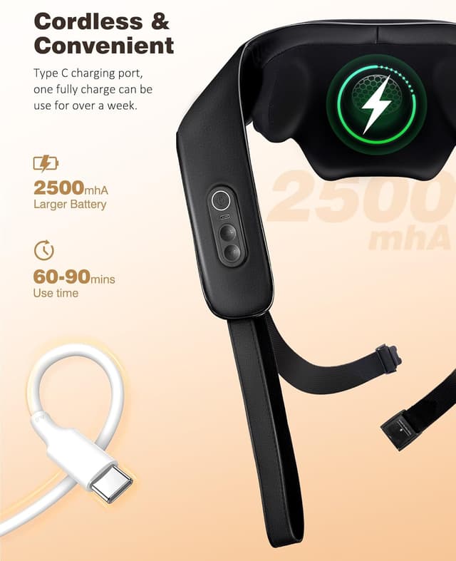 Thumbnail 6 de KNQZE® Cordless Neck Massager with 4D Shiatsu, Heat & Graphene Heating (cordless)