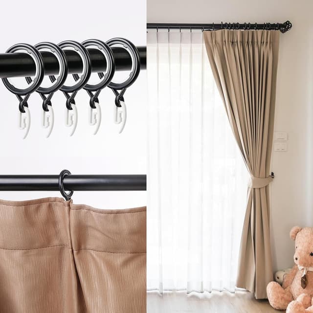 Detalle 2 de Anneaux rideaux WCIC 32 pièces, 30 mm