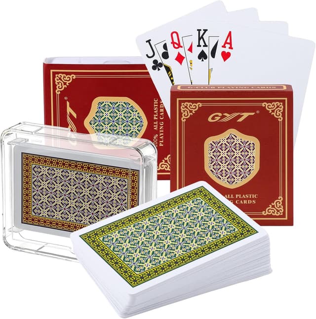 Detalle de Two Decks Poker Cards PVC Waterproof, 88×63mm