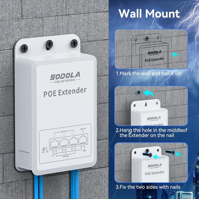 Thumbnail 6 de Sodola Extenseur PoE Gigabit 4 ports