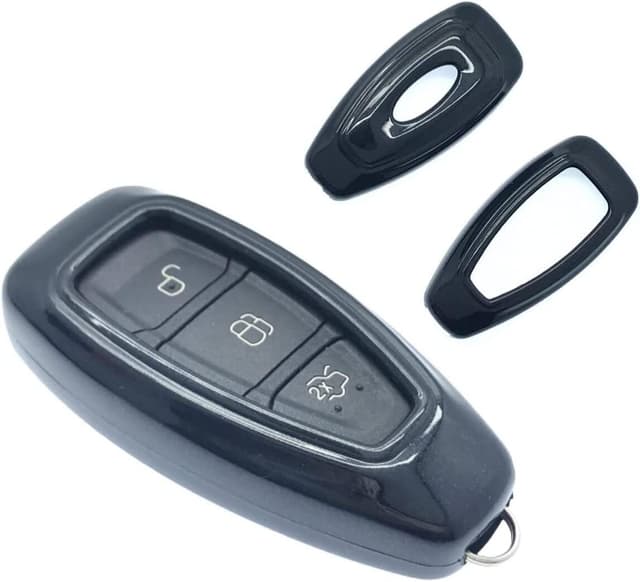 Detalle de Nordecco Key Case Cover for Ford Puma ST-Line X (2023-2024) and EcoSport (2013-2016) 3-Button Keyless Fob – Black mirror finish