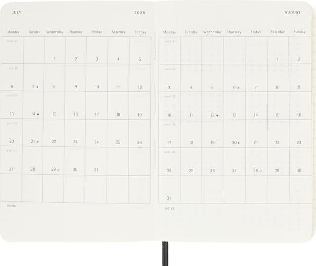 Thumbnail 5 de Moleskine Monthly Planner Agenda Mensile 2026 12 Mesi